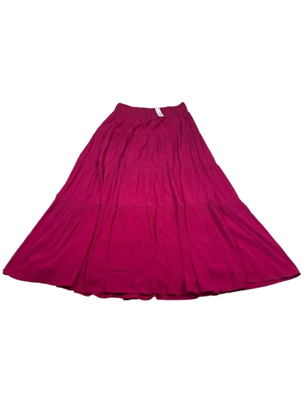 NWT Chicos Tiered Botanic Berry Maxi Skirt size 1 (US 8/10) Smocked Waist (JJ650 - Picture 2 of 9